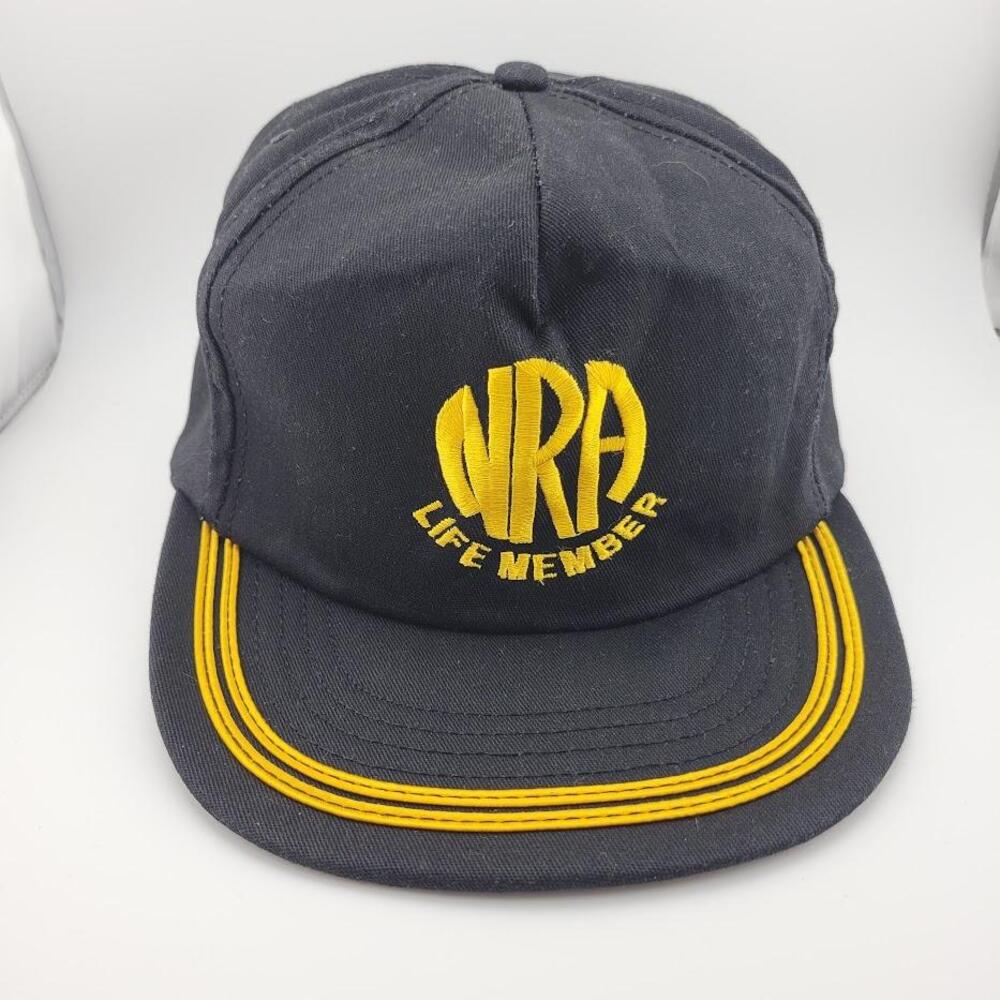 Vintage NRA Hat Cap Snap Back Life Member Embroidered Mens Made USA 90s